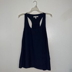 Banana republic blouse- shirt navy swoop neck- size small
